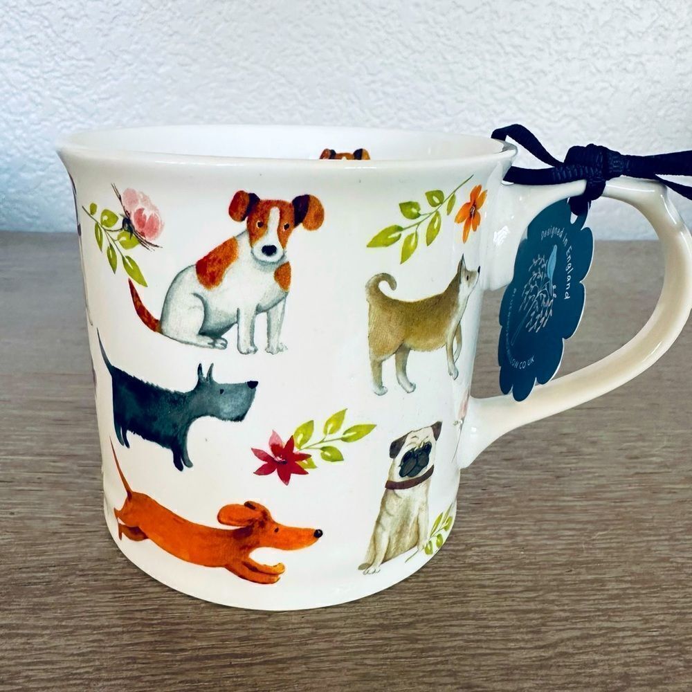 Dogs Graphic Ceramic Coffee Mug Cup Made in England